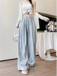 Women's Pants Korean Fashion Candy Color Summer Thin Casual Wide Leg Women Long K160