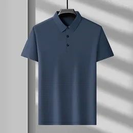 Men's T Shirts Business Casual Fashion Minimalist Solid Colour Versatile Slim Fit Summer Polo Shirt