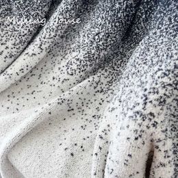 Blankets Luxury Black White Starry Sky Gradient Soft Plush Blanket Cover Warm Knit office Nap Sofa Thicken Bedspread