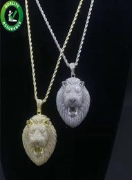 Iced Out Pendant Hip Hop Bling Chains Jewellery Men Luxury Designer Necklace Mens Gold Chain Pendants Diamond Lion Rapper Fashion Ac6397183