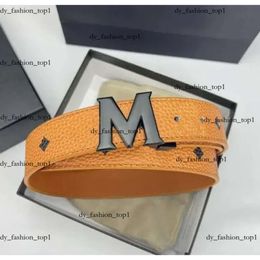 Metallic Belts Mcm Belt Fashion Mcm1688 Belt For Man Designer Womens Mcms Belt Fashion M Smooth Buckle Ceinture Silver Plated Suits Accessories Business Luxury 837