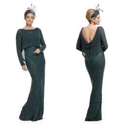 Modest Joyceyoungcollections Jewel Long Sleeve Backess Of The Bride With Jacket Tulle Mother Dress Formal Evening Gowns 0508