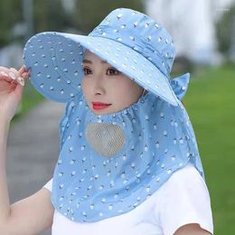 Wide Brim Hats DIHOPE Sun Hat Female Summer Cover Face Breathable All-match With Big Rim Anti-ultraviolet Sunhat