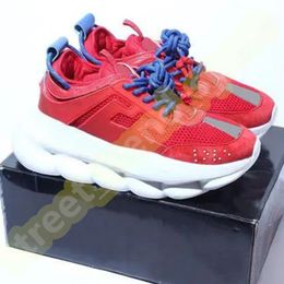 Top Casual Shoes Italy Reflective Height Chain Reaction Sneakers Triple Black White Multi-Color Suede Red Blue Yellow Fluo Tan Men Women P58