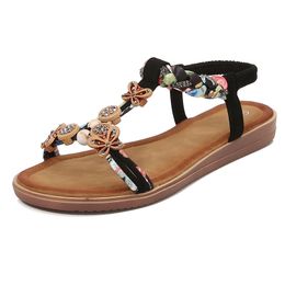 Slippers sandal slides Women Beach Summer cream low Heel deep blue Brown White and Black green size 36-42