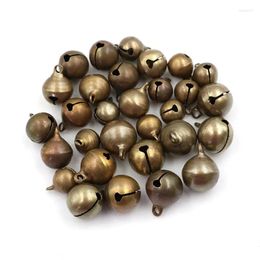 Party Supplies 10pcs/lot 10/12/14cm Christmas Tree Decorations Bronze Metal Jingle Bells Loose DIY Crafts Accessories Festival Decoration