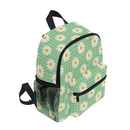 Backpacks Children Backpack Kids Toddler School Bag Flower Grid Design Kindergarten Preschool Bag 3-8 Years Old Schoolbag For Boy Girls
