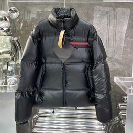 Men Re-nylon Down Jacket Zipper Pocket Winter Coat Designer Quilted Hooded Parkas Lrp8lr