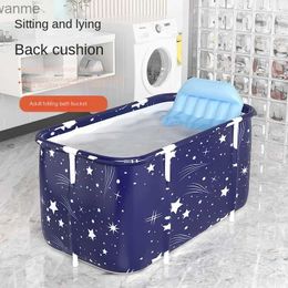 Bathing Tubs Seats Starry Sky Blue foldable inflatable bathtub for full body soaking portable bathtub for adults and children WX