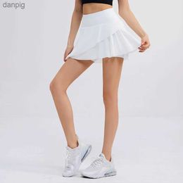 Skirts Womens Clothing Tennis Skirt Double Layer Pleated Sports Skorts Fitness Gym Short For Girl Workout Athletic Y240508