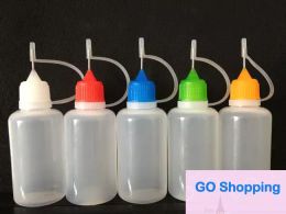 American Empty Bottle 3ml 5ml 10ml 15ml 20ml 30ml 50ml Needle Bottle For Eye Juice Plastic Dropper Bottles With Metal Tips