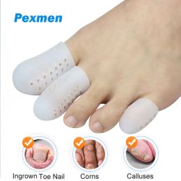 Tool Pexmen 2Pcs Soft Gel Toe Protectors Silicone Toe Caps Sleeves Prevent Pain Relief for Corns Callus Blisters and Ingrown Toenails