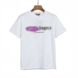 Palm PA Harajuku 24SS Summer Letter Printing Spray Paint Logo T Shirt Boyfriend Gift Loose Oversized Hip Hop Unisex Short Sleeve Lovers Style Tees Angels 2009VYP