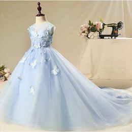 Christening dresses Flower Girl Dress Princess Long Wedding Birthday Fashion Baby Eucharist Baptist Party Dresses and Activities Summer Q2405071