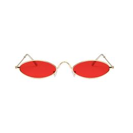 Occhiali da sole a vapore Fashion per uomini Donne Small Frame Designer Punk Oval Eyewear Uv400 Outdoor Stretti piccoli occhiali da sole con custodia 2714