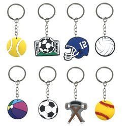 Keychains Lanyards Ball Keychain For Childrens Party Favours Key Chain Girls Kid Boy Girl Gift Keyring Suitable Schoolbag Kids Drop Del Ott9W