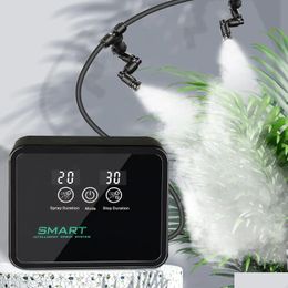 Reptile Supplies Humidifiers Smart Misting System With Timer And 360Adjustable Nozzles Spray Kit For Rainforest Plants Amphibian Drop Dhfmm