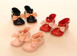 Girl Boots Baby Kids Rain Boots baby girls Rain Boots Warm Beauty Bow Rainboots Fashion Rubber Shoes Toddler Kids Jelly shoes238o3455479