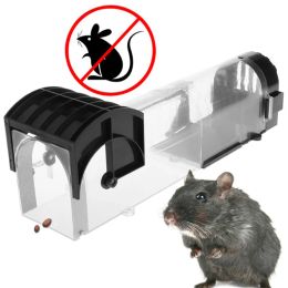 Traps Reusable Smart Mouse Trap Humane Clear Plastic No Kill Rodents Catcher Mice Piege Rat Live Trap for Indoor Outdoor Pest Control