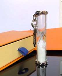 Transparent Acrylic Hourglass Key Chain Rings Accessories Fashion Keychain Keychains Buckle for Men Women Car Hanging Decoration w9821926