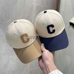 Ball Caps Letter C Baseball Cap for Women Men Contrast Embroidered Snapback Hat Summer Outdoor Adjustable Couple Sun Hats d240507