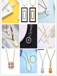 2021 Bone Chain Designer Jewellery Necklace round bead silver stainless steel pendant gold fashion female All styles in the sh83742067514794