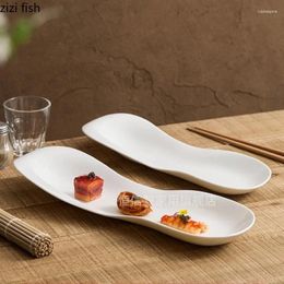 Plates White Tableware Dining Sushi Plate Dessert Sashimi Disc Fruit Dish Salad Bowl Dim Sum Snack Tray Dinner