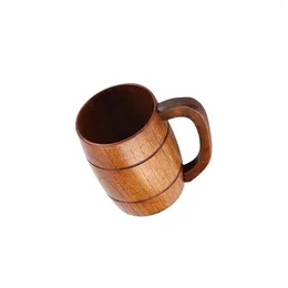 Mugs Wood Beer Mug Camping Cup Coffee Vintage 400ml For Home