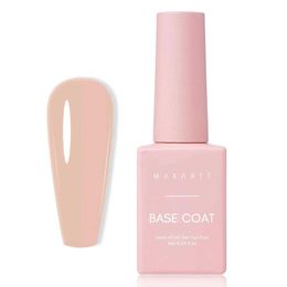 Nail Gel Makartt Rubber Base for NailsNatural Nude CoatSummer Polish 8ML Soak Off UV LED Manicure DIY Q240507