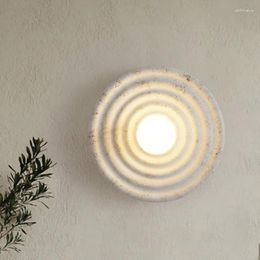 Wall Lamps Modern Wabisabi Creative Lamp Circular For Living Room Bedroom Retro Art Indoor Decoration Lightong Fixture Sconce