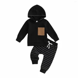 Clothing Sets Toddler Boys' Spring And Autumn Seasons Long Sleeve Top Pants Two Set Of Stripe Pattern Baby Girl 3 Month