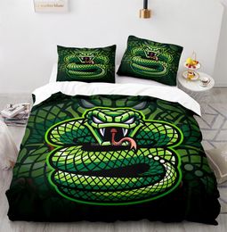 Bedding Sets Animal Pattern Snake Set For Kids Adult Bed Covers Single Double King Queen Size Duvet Cover 23pcs Bedclothes9183604