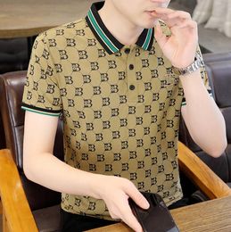 Men's Polos High Quality M-4XL Summer Men's Short Sleeve T-shirt Cool and Breathable POLO Shirt Business Casual Top