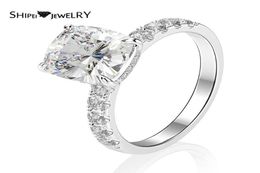 Cluster Rings Shipei 925 Sterling Silver Princess Cut Greated Moissanite Diamonds Gemstone Wedding Fine Jewellery Engagement Ring Fo4904998