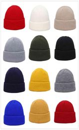 Winter Knit Mens Hat Skullcap Men Beanie Hat Winter Short Brimless Baggy Melon Cap Docker Fisherman Knitted Hat Women Z1212 Y211118024080