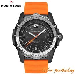 Other Watches North EDGE EVOQUE 2 Mens Digital Military Watch Waterproof 50M Mens Sports Watch Solar Luminescent Environmental Watch J240508