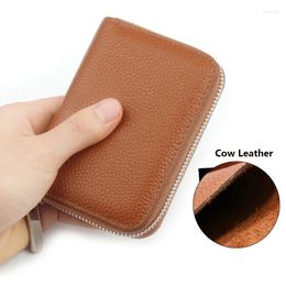 Wallets Genuine Cowhide Pebble Women's Zippered Wallet Luxurious Short Coin Handmade Bag Designer