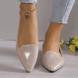 Casual Shoes Spring Fashion Slip On Loafers Breathable Stretch Ballet Shallow Flats Women Soft Bottom Pointed Toe Boat 36-43