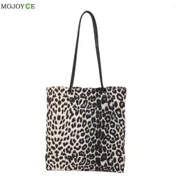 Bag Youth Ladies Simple Versatile Vintage Top-handle Female Leopard Pattern Shoulder Tote Big Capcity Satchels