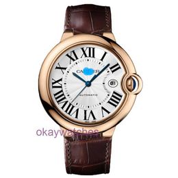 Cartre Luxury Top Designer Automatic Watches Blue Balloon 18k Rose Gold Mechanical Mens Watch with Original Box