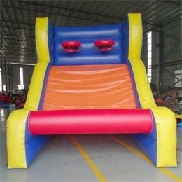 wholesale 3mLx2.5mWx3.5mH (10x8.2x11.5ft) with 6balls Outdoor games Printing Commercial shooting sport inflatable basketball games target balloon