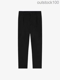 Top Level Buurberlyes Designer Pants for Women Men Sheep Wool Micro Elastic Simple Versatile Straight Mens Long Pants Casual with Original Logo