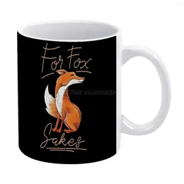 Mugs For Sakes Cute Cunning Animal Funny Gift Shirt White Mug Custom Printed Tea Cup Personalised Coffee S