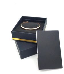Love C Bracelets Cuff with Original box Rose Gold Silver Bangle All Stainless steel Bracelet Women and Mens bracelet Jewellery set8856859