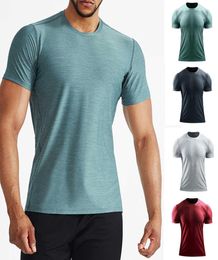 Designer Casual fitness wear short sleeved T shirts men le training sportswear mon loose top half running quick drying breathable9519726