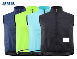 Cycling Jackets KEMALOCE Vest Wind Be Men Sleeveless Bicycle Gilet Black Lightweight Outdoor proof MTB Sports 2210178913985
