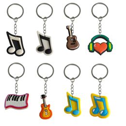Keychains Lanyards Music Keychain Key Purse Handbag Charms For Women Ring Girls Goodie Bag Stuffers Supplies Keyring Suitable Schoolba Otfej