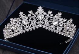 Vintage Princess crown Queen Tiara Wedding Bridal Hair Accessories Crystal Rhinestone Headband Headpiece Jewellery Silver Headdress 4884585