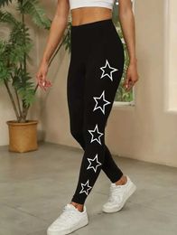 Women's Leggings Print Casual Tight Stretch elastic waist Comfortable slim fit Work daily travel Wear womens leggings Y240508