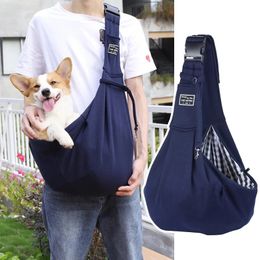 Adjustable Pet Dog Bag Outdoor Travel Puppy Single Shoulder Bags Dogs Comfort Sling Handbag Corgi Puppy Tote Pouch 240422